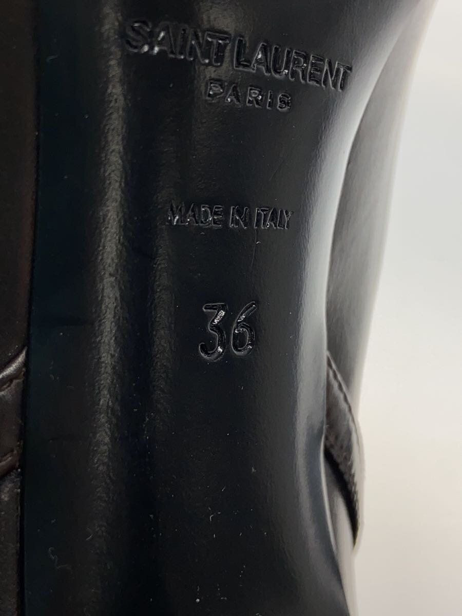 STIVALI LUNGHI SAINT LAURENT 36 PELLE MARRONE 632636 usati