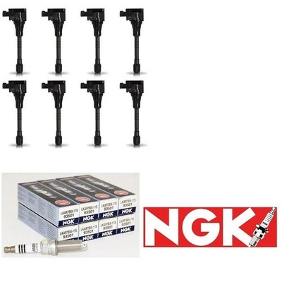 8x Ignition Coil & 8x NGK Iridium Spark Plug for Nissan Armada 17-20 22