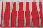 Vintage Wallace Normandie (6) Sterling Silver Flat Handle Butter Spreader 5-7/8"