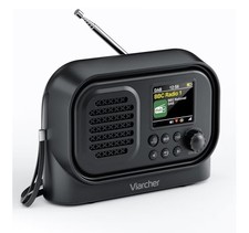 Radio Digitale Portatile USB Ricaricabile e Alimentato a Batteria Bluetooth Sveglia