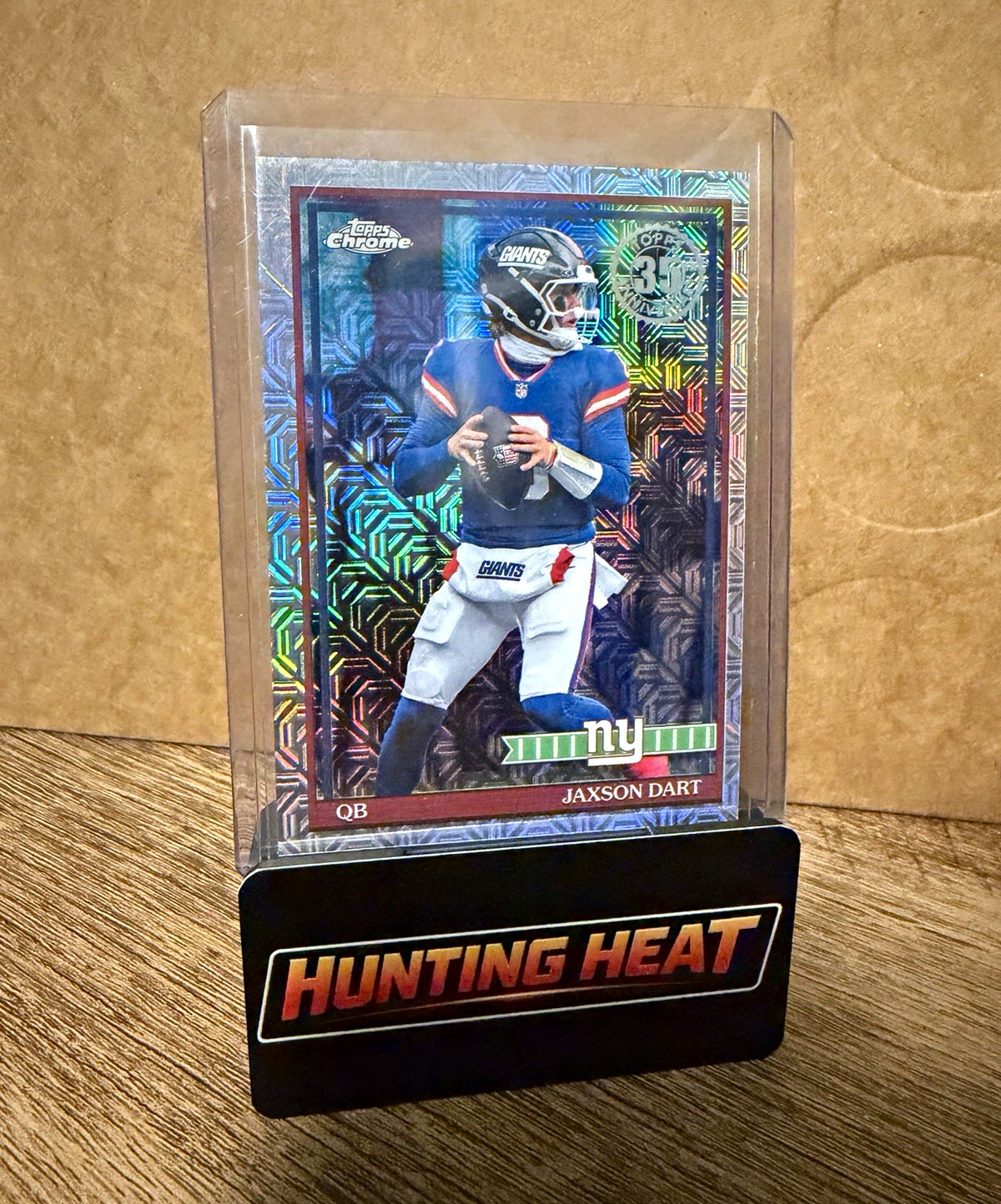 2026 Topps Flagship Jaxson Dart #91TC-33 1991 Chrome Mojo Refractor Giants