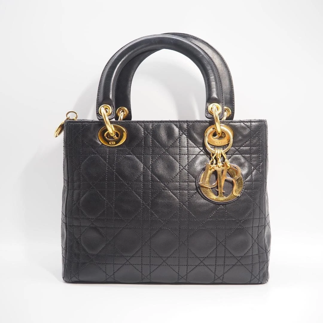 Sac à main fourre tout Dior Doir Lady Canage noir