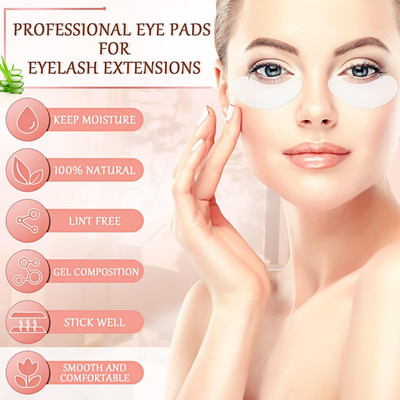 60 Pairs Under Eye Gel Pads Natural Eyelash Extension Gel Pads Patches Kit fo...