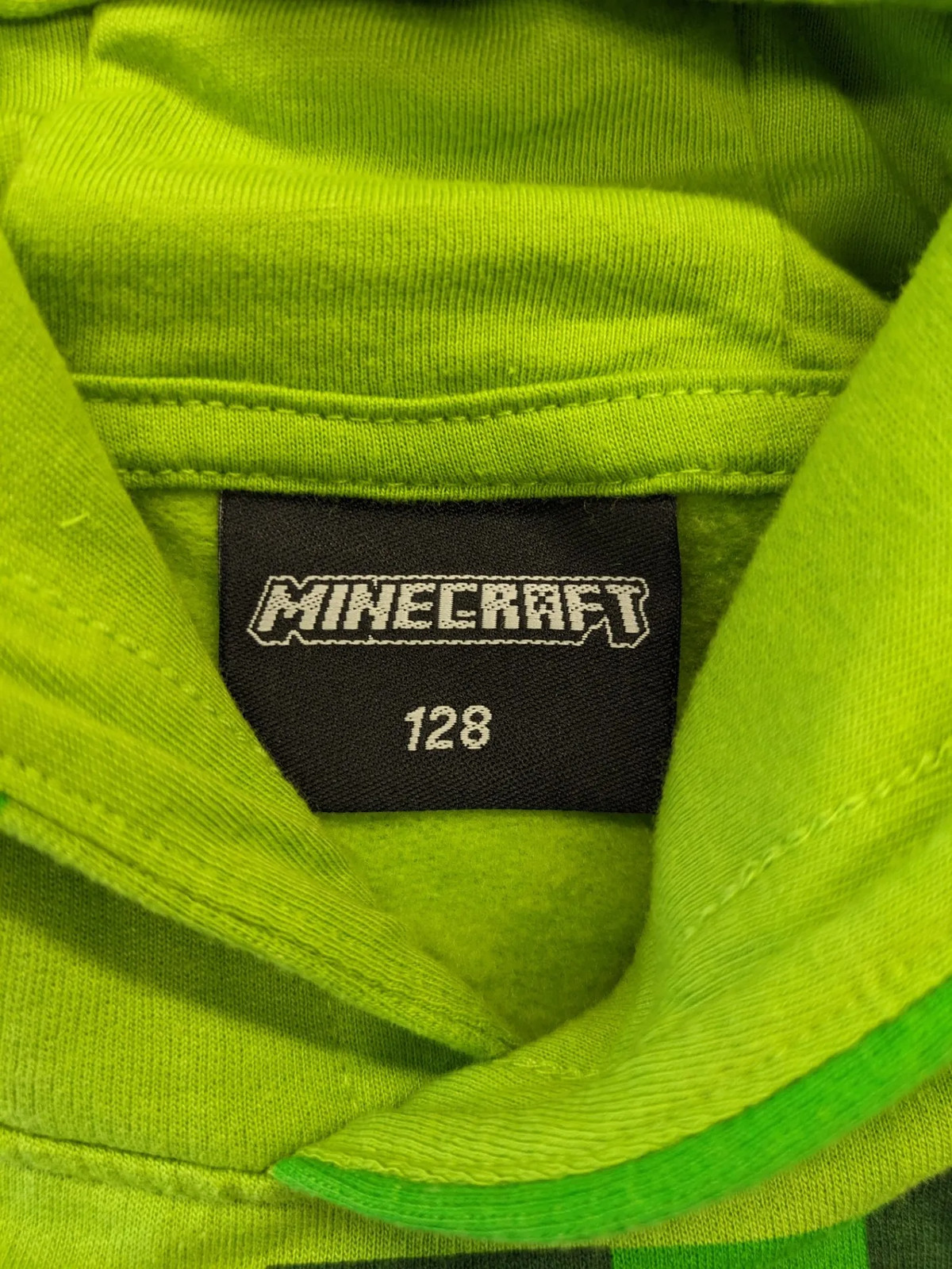 Original Minecraft Jungen Hoodie Gr 128 Grün Creeper Kapuzenpullover Sweatshirt image 7