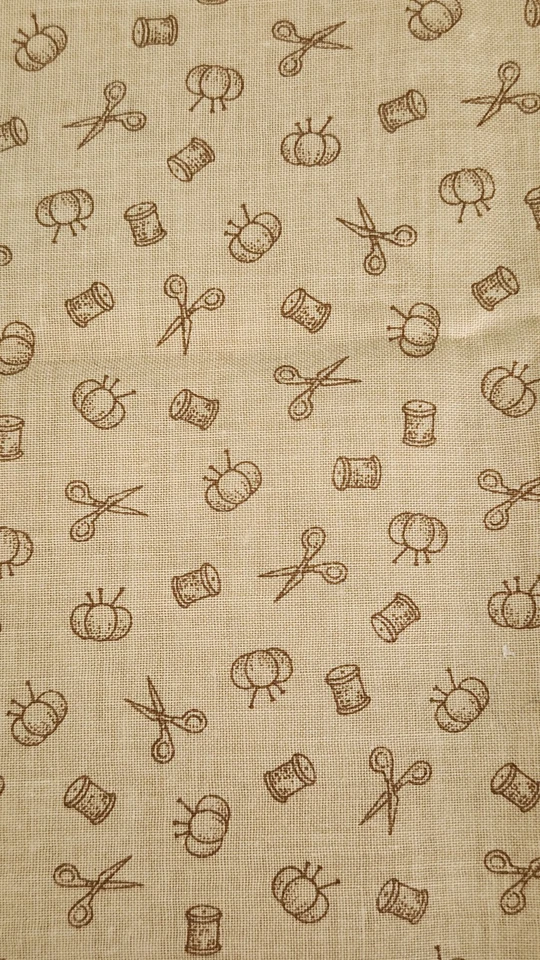 Fabric-100% Cotton-Cranston Print Works Co., Sewing Supplies, Brown - Image 2 of 4