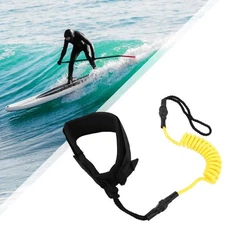 Stand Up Paddle Board Coiled Spring Leg Foot Rope Surfing Leash for Surfboard