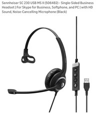 Sennheiser SC 230 USB MS II 506482 - Single-Sided Business Headset For Skype
