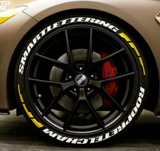 Custom Design Set Of 4 Tyre Smart Stickers Permanent  3D Tyre Car Lettering