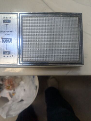 Brush Chrome Arvin Transistor Radio 64r29
