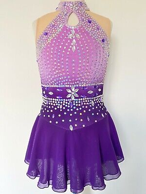 Figure Ice Skating Dress Twirling Costume Girl L Ebay