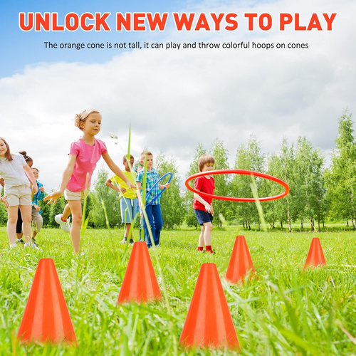 Reginary 40 Pieces 7 Inch Small Cones for Sports Football Bike Obstacle Training - Picture 5 of 12