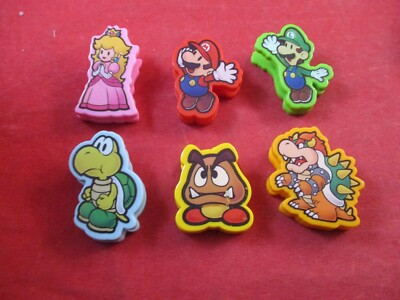 #ad Super Paper Mario Nintendo Wii 2007 Mini Bag Clip Set Bowser Luigi Peach Koopa $144.99