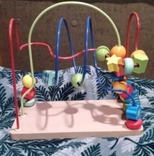 Circo Super Bead Rollercoaster 21 Wood Beads 3 Tracks 12" x 11" x 6" Educational