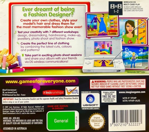 713New Sealed Imagine: Fashion Designer Nintendo DS 2DS 3DS Game - Picture 2 of 2