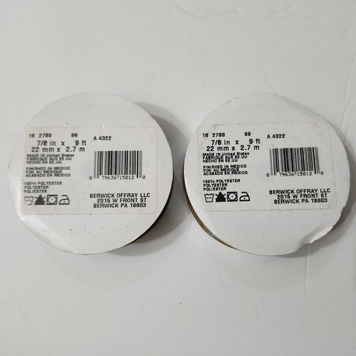 Cinta de poliéster Offray 7/8"" x 9' acuarela azul laguna lote de 2 - Imagen 7 de 7