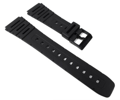 Casio Uhrenarmband 20mm | Resin schwarz W-741 W-720 CA-53W