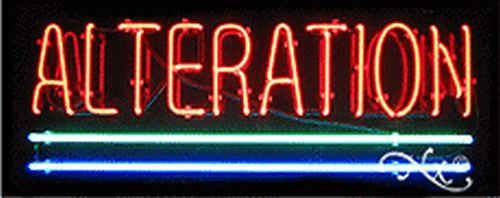 NEU "ÄNDERUNG" 32x13x3 DOPPELT UNTERSTRICHENE ECHTE LEUCHTREKLAME mit SONDEROPTIONEN 10008 - Bild 1 von 3