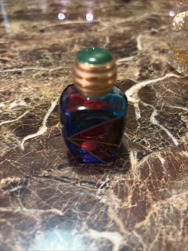 Vintage Mini Murano Colorful Glass Perfume Bottle Screw Top Apx 2" X 1” Orig