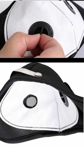 Unisex Sports Mask Reusable Cycling Motorcycle Mask W/ Activated Carbon Filter - Picture 36 of 37