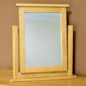 Oak Swivel Mirror Vanity Free Standing Dressing Table Ebay