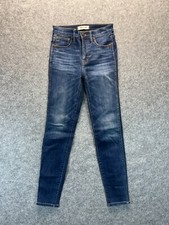 Madewell Jeans Women's 25 10" High Rise Skinny Dark Blue Stretch Denim