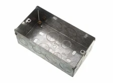 40 X Flush Metal Back Pattress Box 2 Gang Double 47mm Onestopdiy New