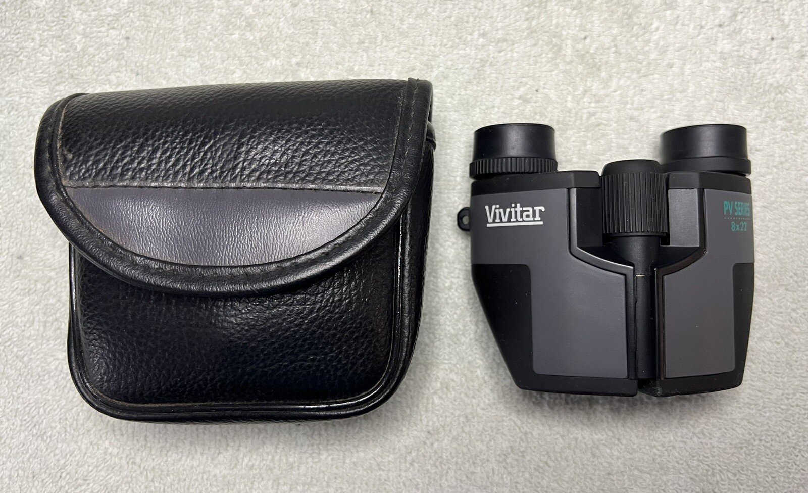 VIVITAR PV SERIES POINT OF VIEW COMPACT BINOCULARS 8x22 & LEATHER CASE eBay
