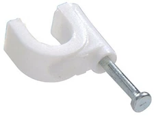 The Hillman Group 55003 7mm Nylon Cable Clips with Nail, 40-Pack