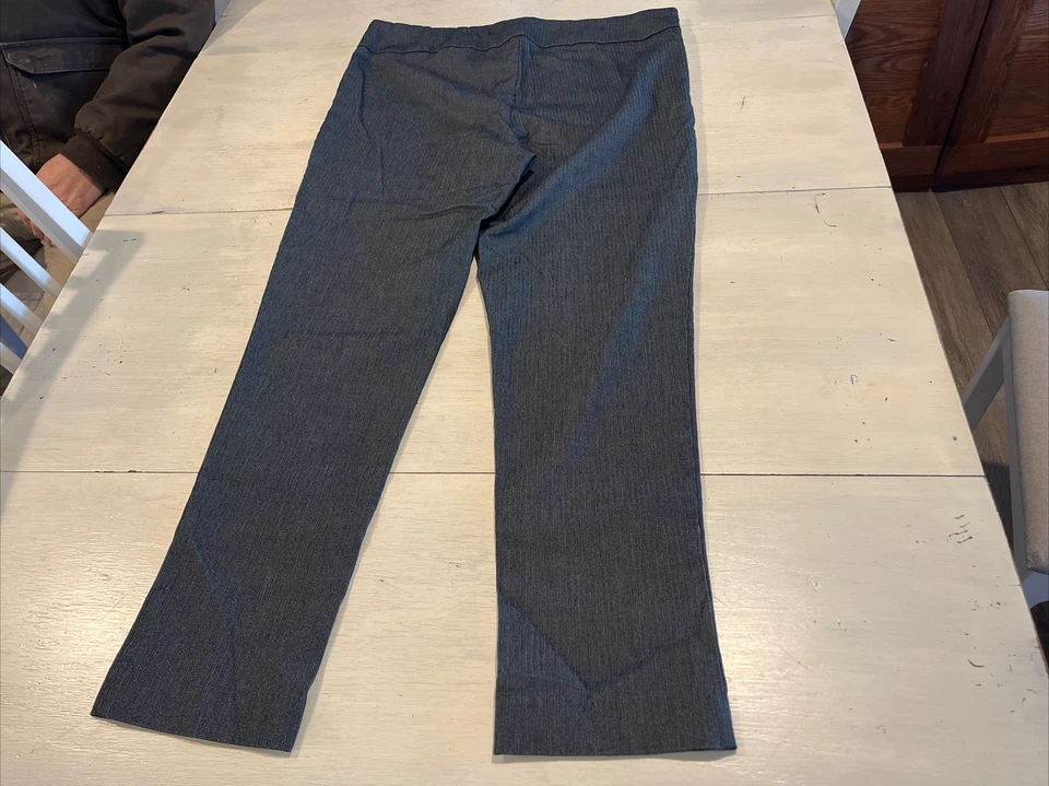 Izod Mujer Cintura Elástica Elástica Pantalones Gris y Blanco XL Cómodo Favorecedor Foto 2 de 4