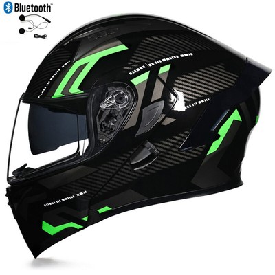 Bluetooth Modular Motorcycle Helmet Full Face Bike Scooter Flip Up Helmet DOT