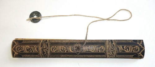 Hindu Manuscript Palm Leaf Scriptures Puranas Veda Mahabharata Ramayana Rare - Picture 2 of 6
