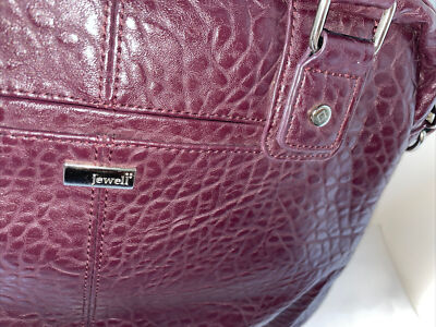 Jewell By Thirty-One Couture Street Plum Purple Pebble Texture Purse Handbag