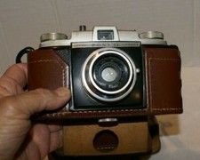 Kodak Pony IV Camera with Original Two Piece Leather Case UNTESTED