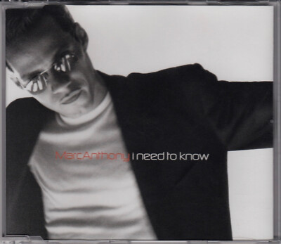 MARC ANTHONY I Need To Know MCD 1999 RAR & NEUWARE 90s Latin Pop Klassiker !