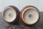 Vintage Monmouth Brown Drip Pottery Tapered Salt & Pepper Shakers — photo 6