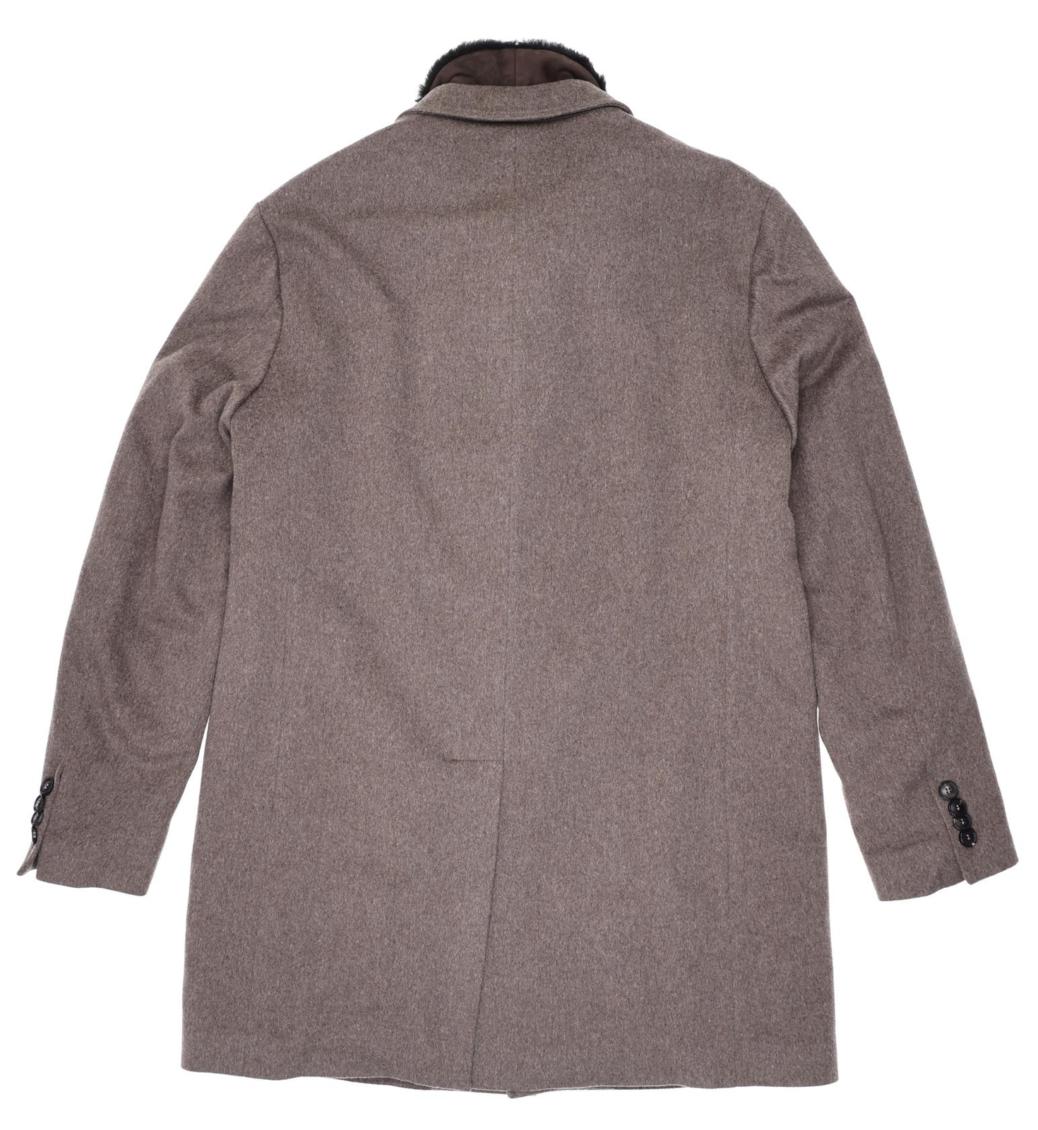 Gallotti 288440 Lora Piana Wool Overcoat Removable Shearling Collar Bib 40 image 4
