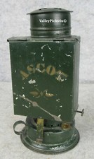 Vintage Handmade Darkroom Red Glass Ascot WV B Green Kerosene Oil Lantern RARE