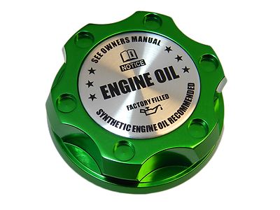 GREEN SYNTHETIC CNC BILLET ENGINE OIL FILLER CAP FOR HONDA ACURA SL