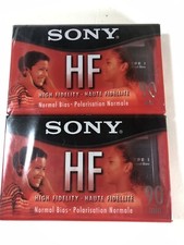 Sony HF High Fidelity Blank Audio Cassette Tape 90 Min Normal Bias NEW SET of 2