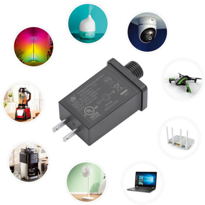 12V 1A Output 2 Power Supply Converter Transformer Adapter US Plug Inflatable