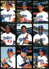 1996 Mothers Cookies LOS ANGELES DODGERS Team Set LASORDA HIDEO NOMO MIKE PIAZZA