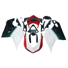 ABS Plastic Red White Fairing Kit For Ducati 1098 848 1198 2007-2012 Bodywork
