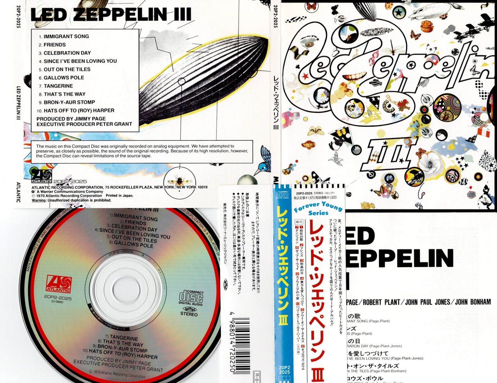 Led Zeppelin-Iii-1970-Japan-Atlantic Records 20P2-2025-Obi/Inlay-Cd-Mint-