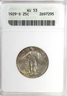 1929-S Standing Liberty Quarter : ANACS AU53