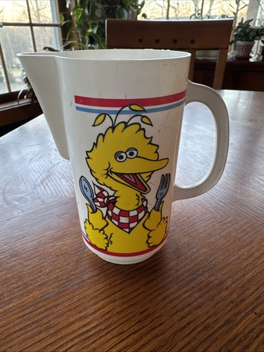 Vintage Sesame Street Big Bird giocattolo cucina plastica tea party pezzi ~ Big Bird ~ Grover - Foto 12 di 18