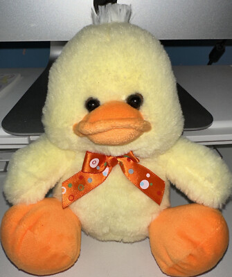 HOMERBEST Duck Rare Style 7  Yellow Duck Stuffed Animal Polka Dot Bow Soft Chick