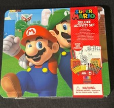 NEW Nintendo Super Mario Deluxe Activity Art Set Metal Carrying Case 500 Piece