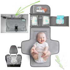 Diaper CHANGING PAD / TRAVEL BAG  Premium Gray  Waterproof  Portable  NEW