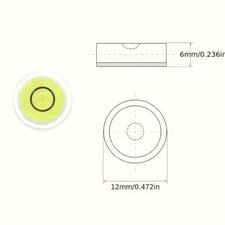 Mini Livelli a Bolla Rotondi 12x6mm Misurazione di Alta Precisione 0.1mm Lavoro