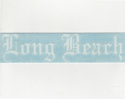 Long Beach - Old English Font Car Vinyl Decal Window Sticker 18006 - Picture 2 of 2